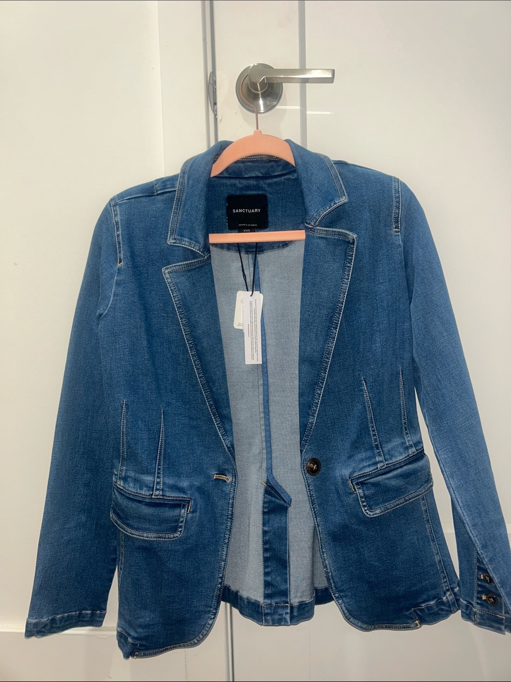 Sanctuary Blue Denim Blazer Jacket
